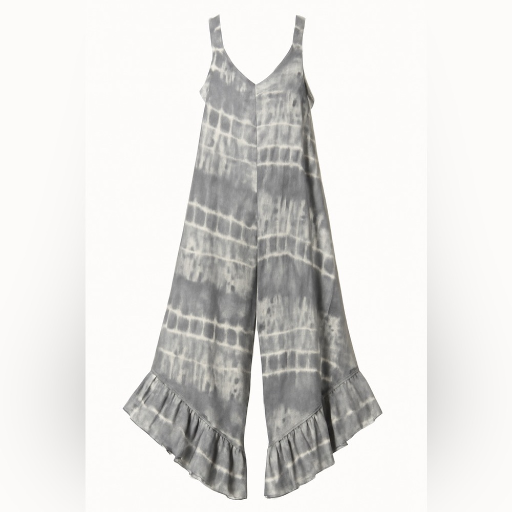 EUC!!  Japna 100% Rayon Romper Jumpsuit Tie-Dye Ruffled/Perfect for Summer!🌼
